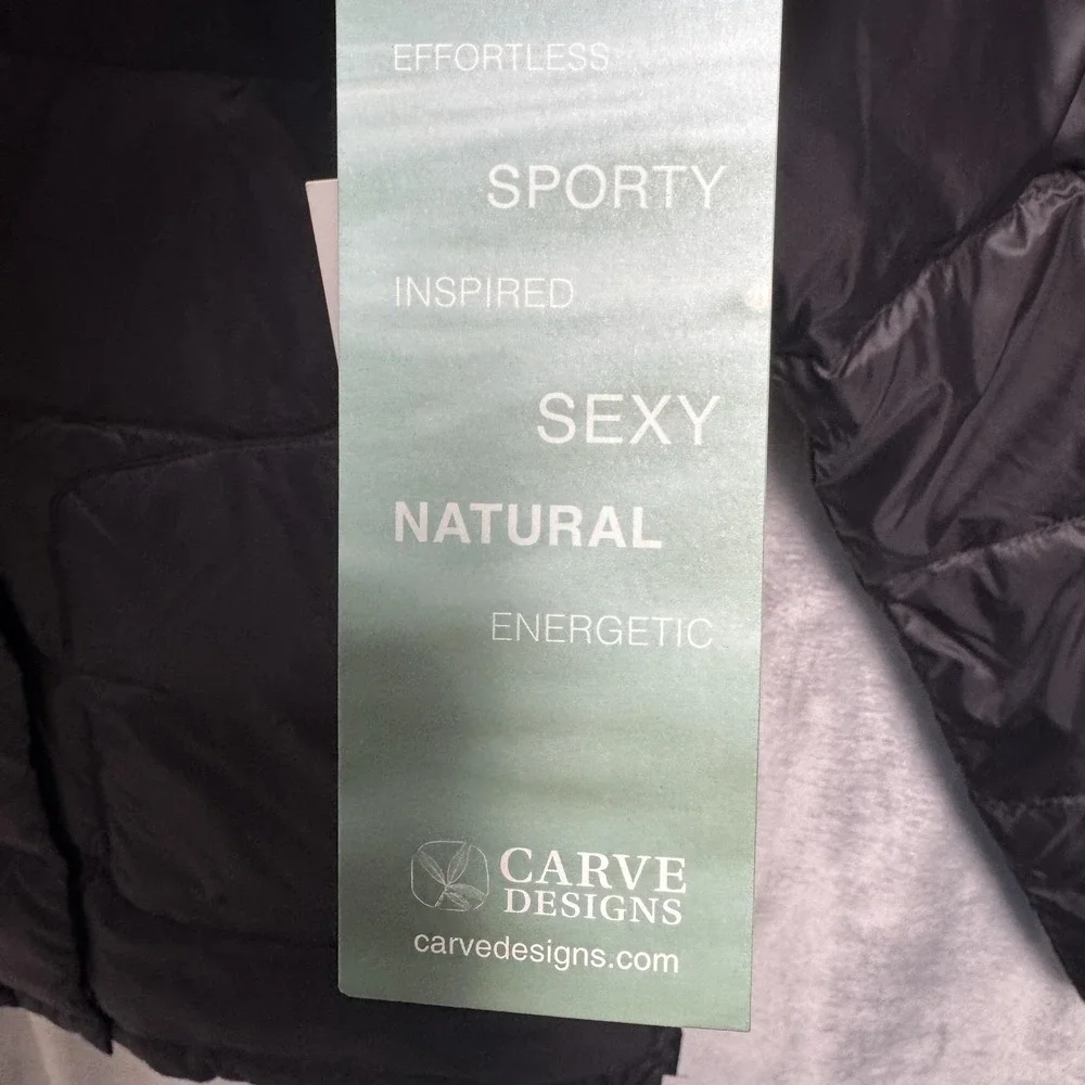 Carve Designs Minxy Jacket Womens Large Black Down Puffer Coat Quilted Winter - Picture 7 of 15